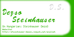 dezso steinhauser business card
